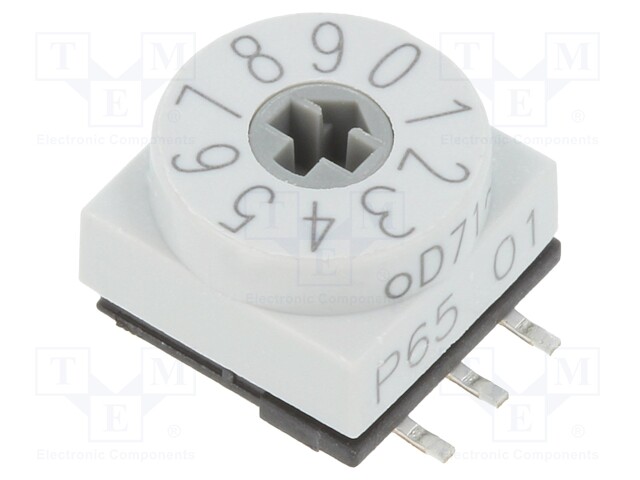 Switch: rotary; Pos: 10; 1uA/20mVDC; -60÷125°C; Mounting: SMD