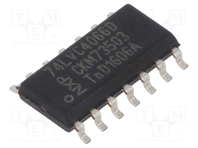 IC: analog switch; SPST,switch; Channels: 4; SMD; SO14; Series: LVC