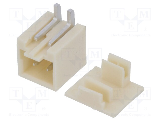 Socket; wire-board; male; 1.5mm; PIN: 2; SMT; on PCBs; tinned