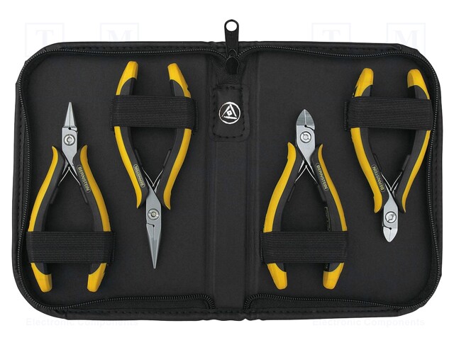 Kit: pliers; Pcs: 4; ESD