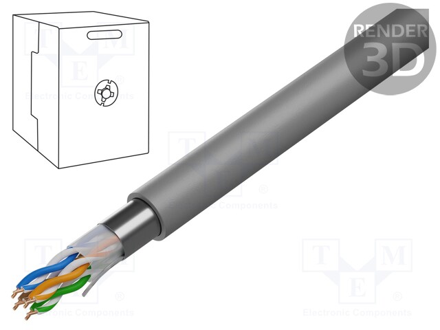 Wire; BiTLAN F/UTP; 6; data transmission; solid; Cu; 4x2x23AWG; PVC