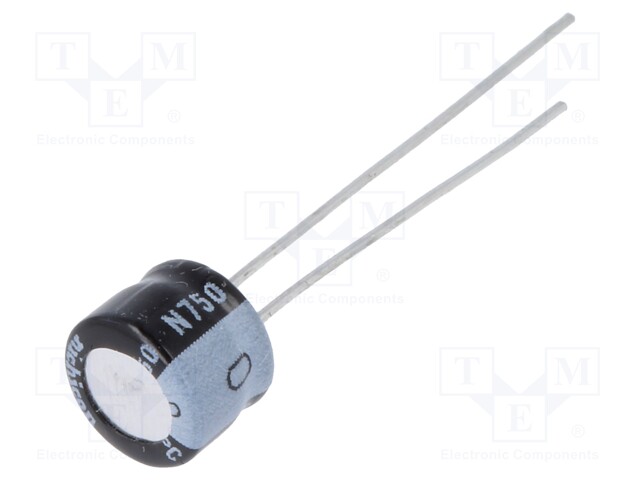 Capacitor: electrolytic; THT; 220uF; 4VDC; Ø6.3x5mm; Pitch: 2.5mm