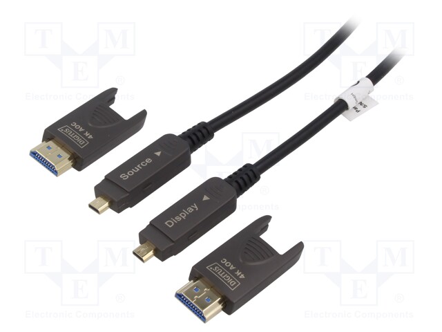 Cable; HDCP 2.2,HDMI 2.0,optical; LSZH; 15m; black