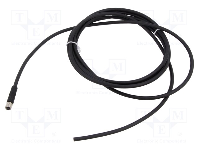 Connection lead; M5; PIN: 4; straight; 2m; plug; -25÷80°C; IP67