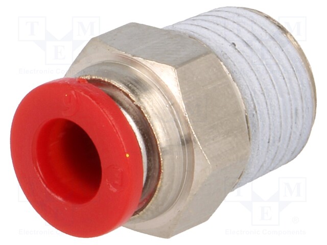 Composite connector; straight; BSP 1/4"