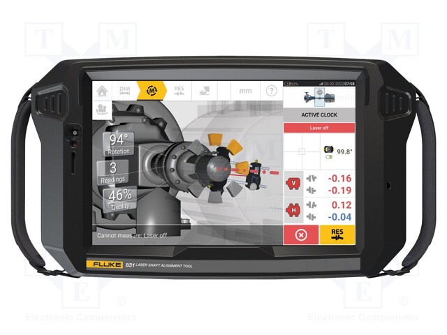 Meter: laser shaft alignment tool; LCD TFT 8"; 1920x1200