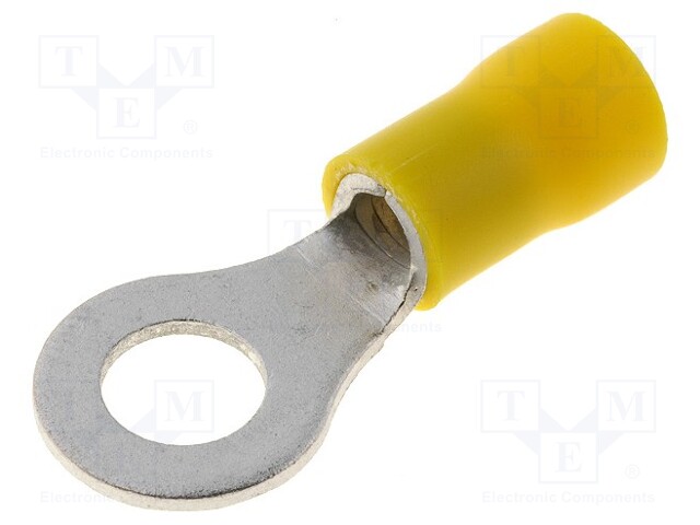 Ring terminal; M6; Ø: 6.4mm; 4÷6mm2; crimped; for cable; insulated