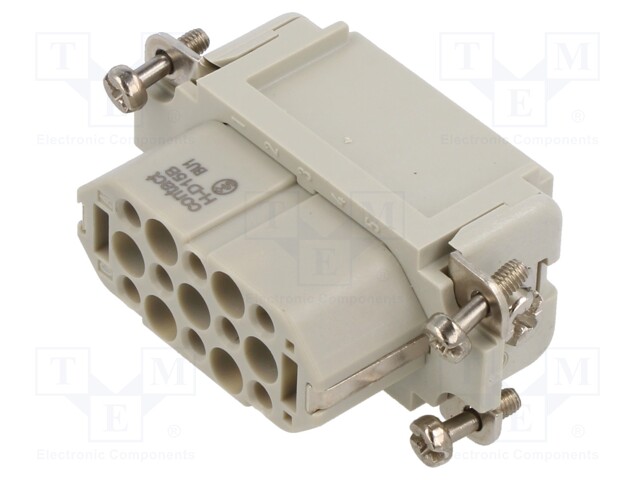 Connector: rectangular; female; EPIC H-D; PIN: 16; 15+PE; 10A; 250V