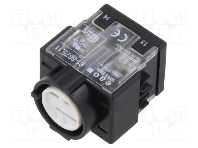 Contact block; 61; -25÷55°C; Leads: connectors; Contacts: NC + NO