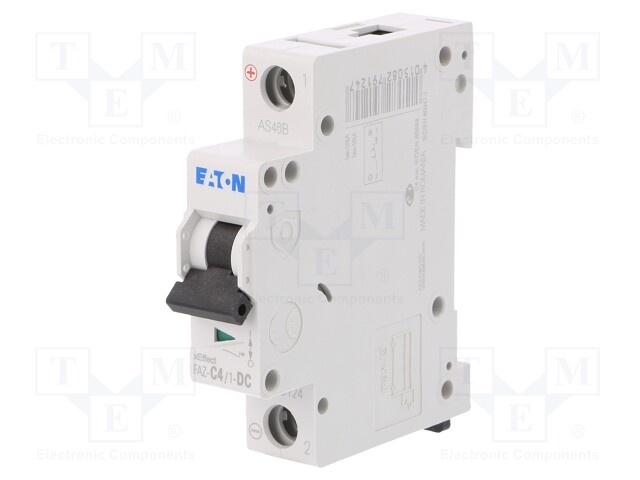 Circuit breaker; 250VDC; Inom: 4A; Poles: 1; DIN; Charact: C; 10kA