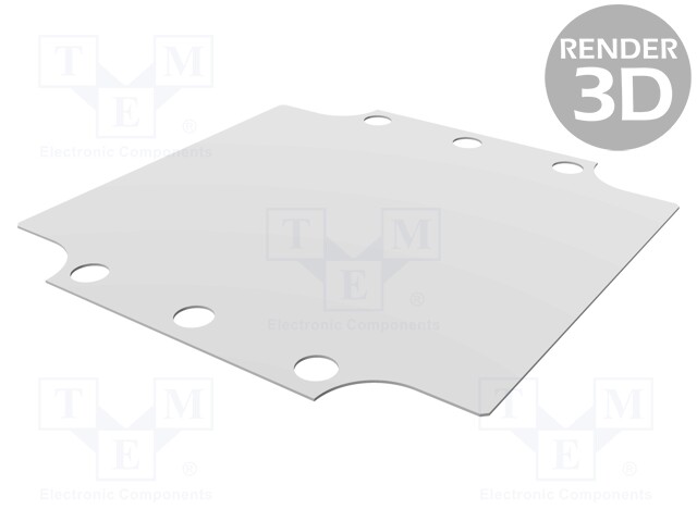 Mounting plate; steel; W: 107mm; L: 108mm; Series: 1590ZGRP