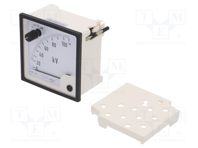 Meter; on panel; analogue; 0÷110kV; True RMS; Class: 1,5; IP40; 300V