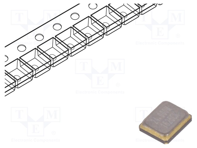 Resonator: quartz; 24MHz; ±15ppm; 10pF; SMD; 2x1.6x0.5mm