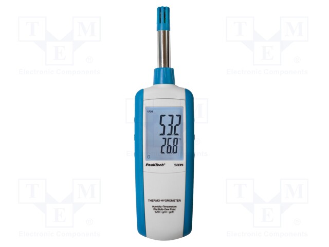 Thermo-hygrometer; LCD; -20÷100°C; 0÷100%RH; Temp: 0÷50°C