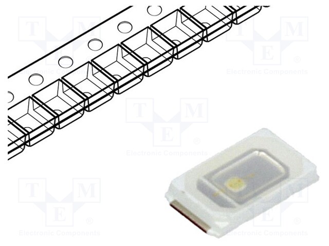 LED; SMD; 5730,PLCC2; green; 25÷35lm; 5.7x3x0.8mm; 120°; 2.8÷3.6V