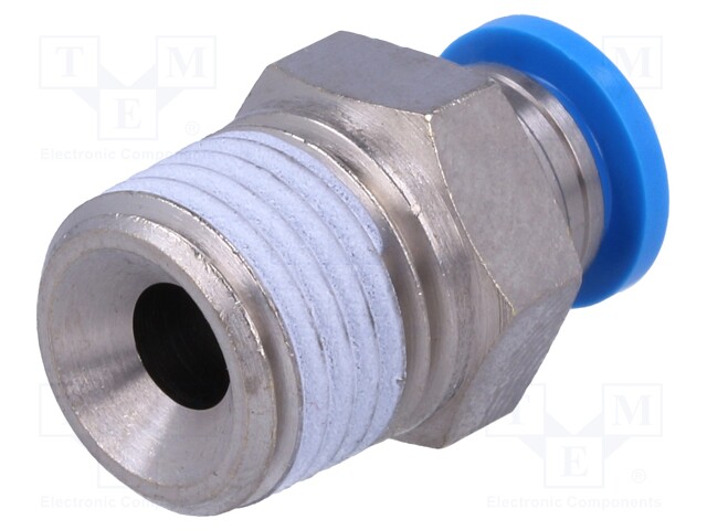 Push-in fitting; straight; Input thread: R 1/4" external; 6mm