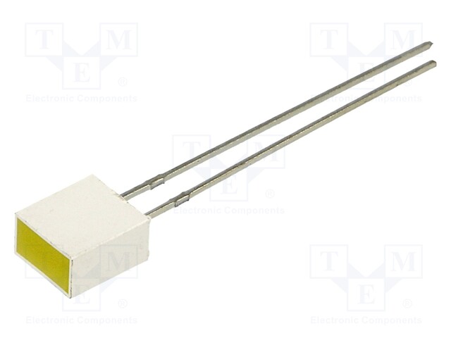 LED; rectangular; 6.22x3.68mm; with side wall; yellow; 25÷50mcd