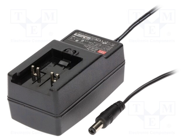 Power supply: switched-mode; 15VDC; 1.2A; Out: 5,5/2,1; 18W; 80%