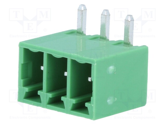 Pluggable terminal block; 3.5mm; ways: 3; angled 90°; socket; male