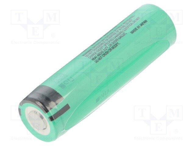 Re-battery: Li-Ion; MR18650; 3.6V; 3100mAh; Ø18.2x65.1mm