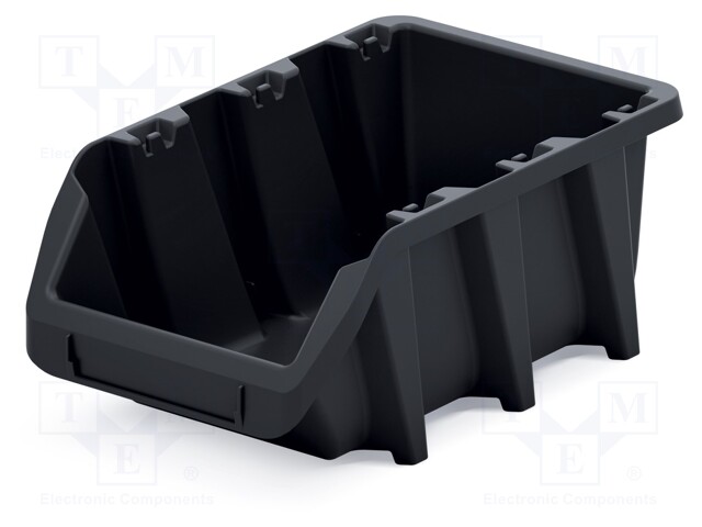 Container: cuvette; black; 118x198x84mm; KBIL20; BINEER; long