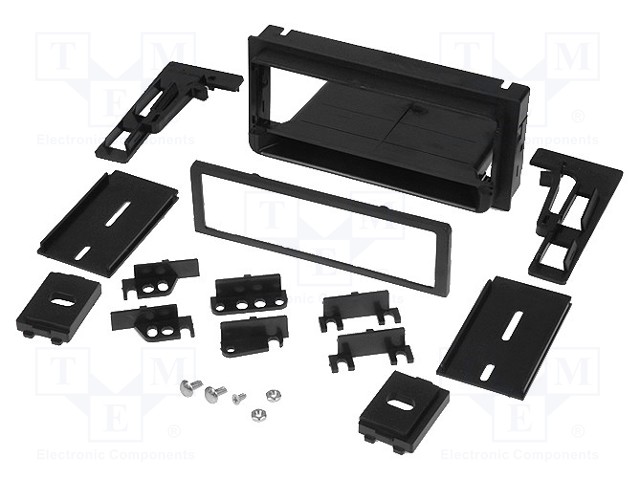 Radio mounting frame; Chevrolet; 1 DIN; black