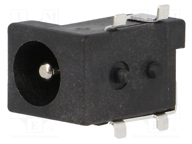 Socket; DC supply; male; 5,5/2,1mm; with on/off switch; on PCBs