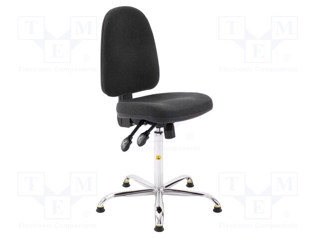 Chair; ESD; Seat dim: 430x460mm; Back dim: 440x510mm; 610÷860mm