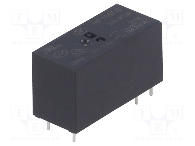 Relay: electromagnetic; SPST-NO; Ucoil: 24VDC; 16A/250VAC; 16A