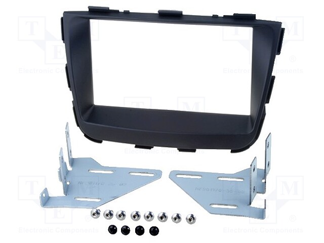 Radio mounting frame; Kia; 2 DIN; black