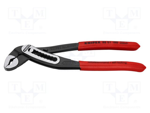 Pliers; for pipe gripping; 180mm