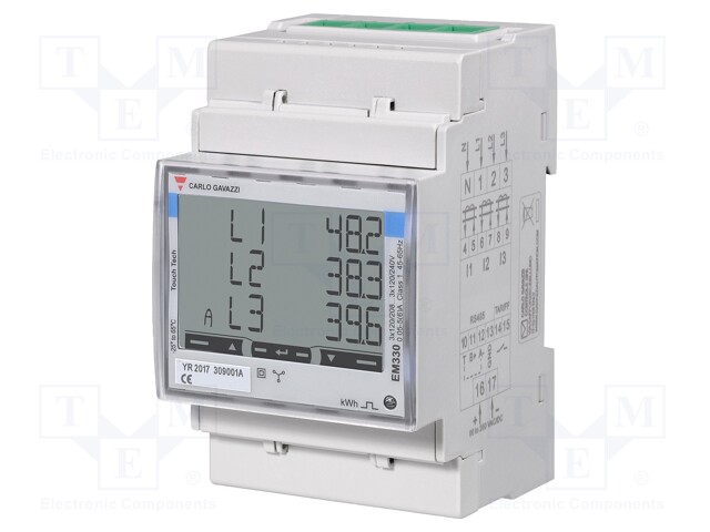 Electric energy meter; 400V; 5A; Network: three-phase; 45÷65Hz