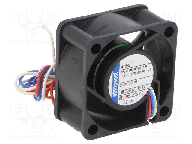 Fan: DC; axial; 40x40x20mm; 10m3/h; 18dBA; slide bearing; 6000rpm