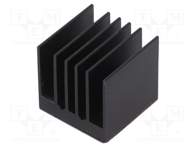 Heatsink: extruded; grilled; black; L: 21mm; W: 21mm; H: 19.5mm