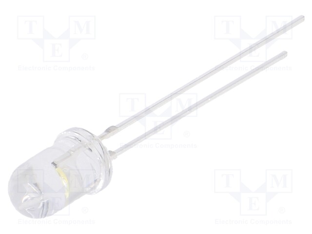 LED; 5mm; white warm; 2180÷3000mcd; 30°; Front: convex