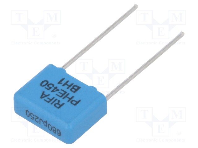 Capacitor: polypropylene; 680pF; 7.5mm; ±5%; 10x4x8mm; -55÷105°C