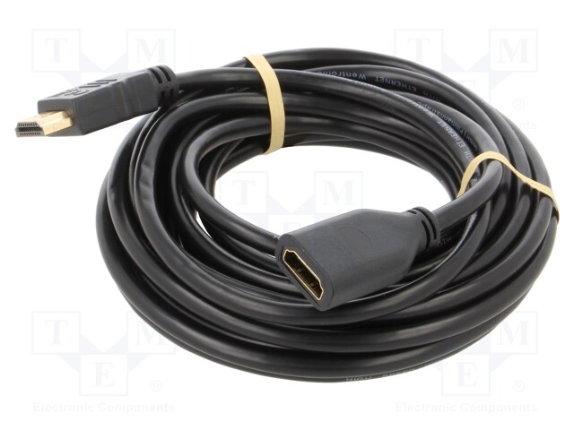 Cable; HDCP 2.2,HDMI 2.0; HDMI socket,HDMI plug; 5m; black
