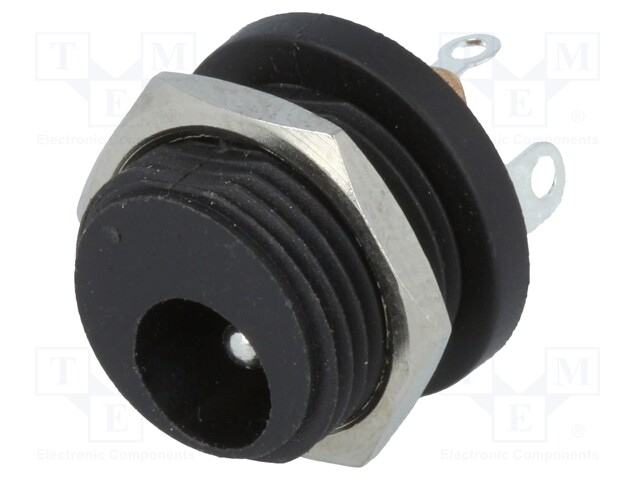 Socket; DC supply; male; 5,5/2,1mm; 5.5mm; 2.1mm; soldering