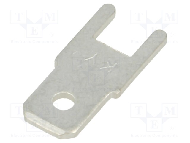 Terminal: flat; 5.2mm; 0.8mm; male; THT; brass; tinned; straight