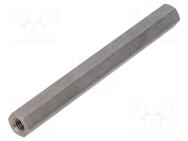 Screwed spacer sleeve; Int.thread: M4; 70mm; hexagonal