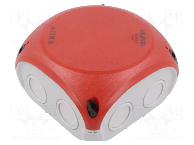 Enclosure: junction box; IP66; with membrane cable glands; red