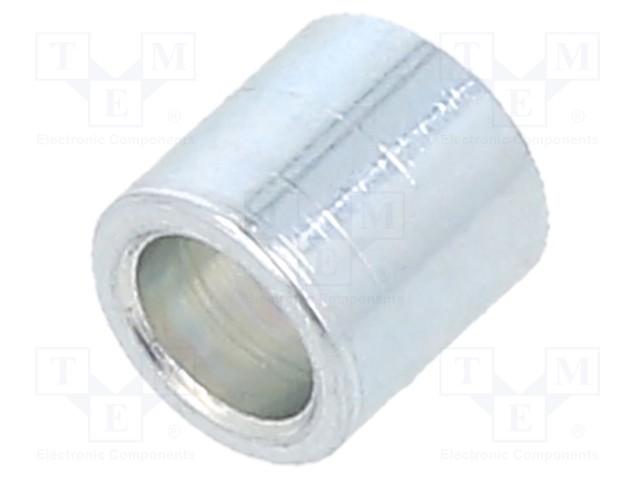 Spacer sleeve; 5mm; cylindrical; brass; nickel; Øint: 3.4mm