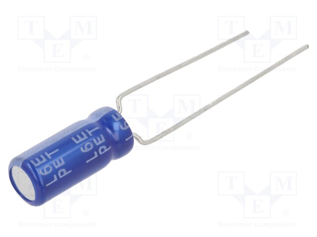 Capacitor: electrolytic; THT; 4.7uF; 100VDC; Ø5x11mm; ±20%; 2000h