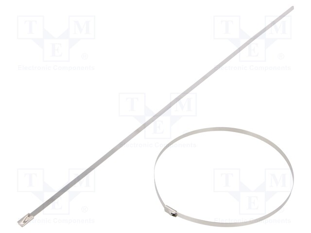 Cable tie; L: 360mm; W: 4.6mm; stainless steel AISI 304; 890N