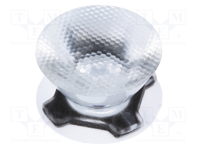 LED lens; round; milky; 14÷18°; Mounting: adhesive tape; H: 11.7mm