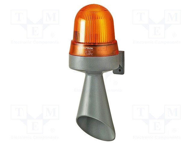 Signaller: lighting-sound; 24VDC; horn,flashing light; IP65