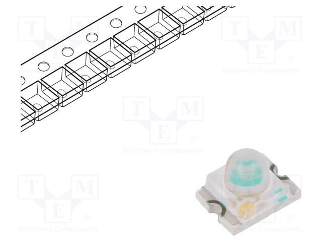 LED; SMD; 1209; blue; 500÷900mcd; 3.2x2.4x2.4mm; 20°; 3.3÷4V; 20mA