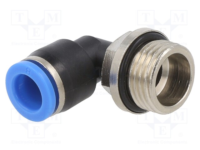 Push-in fitting; angled 90°; -0.95÷15bar; Thread: M16x1,5; 0÷60°C