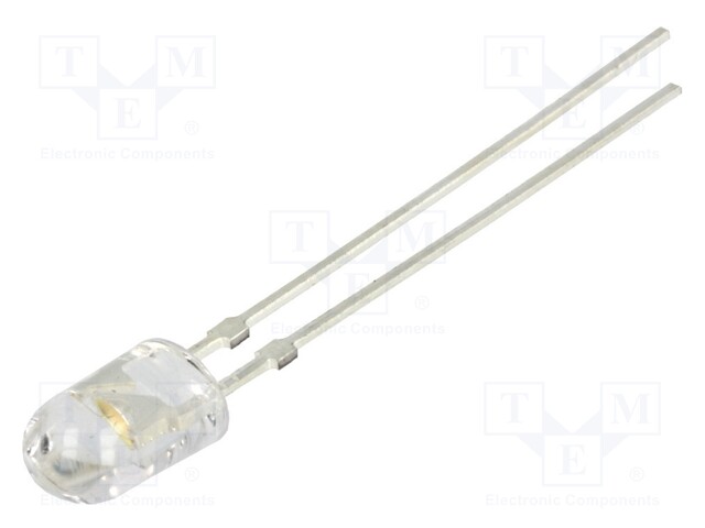 LED; oval; 5x4.1mm; white cold; 25000÷30000mcd; 70/40°; 20mA