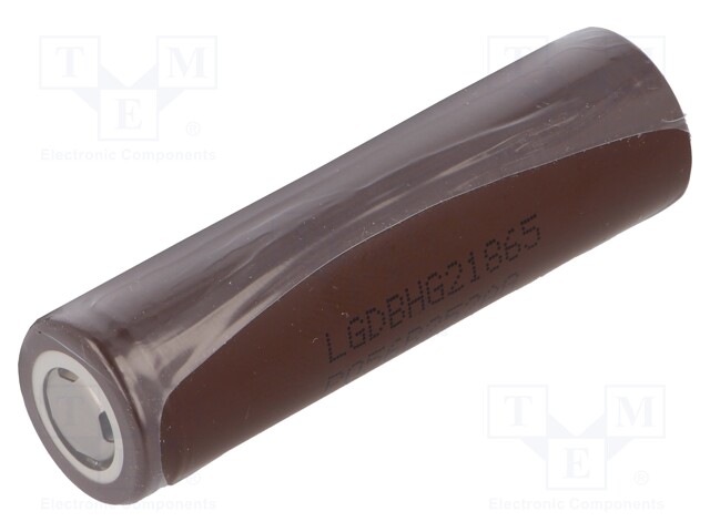 Re-battery: Li-Ion; MR18650; 3.6V; 3Ah; Ø18.5x65.1mm; 20A